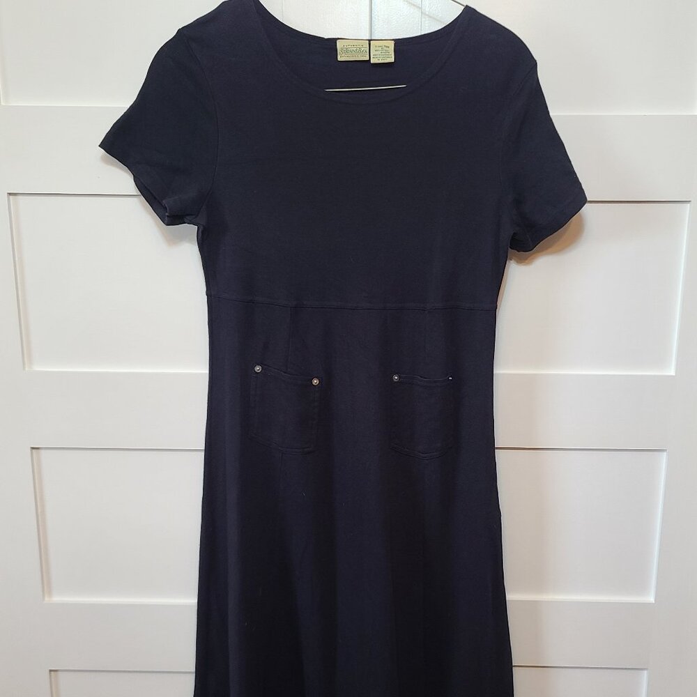 St. John’s Bay Fit‑and‑Flare Dress – Size XL – Black – 100% Cotton
